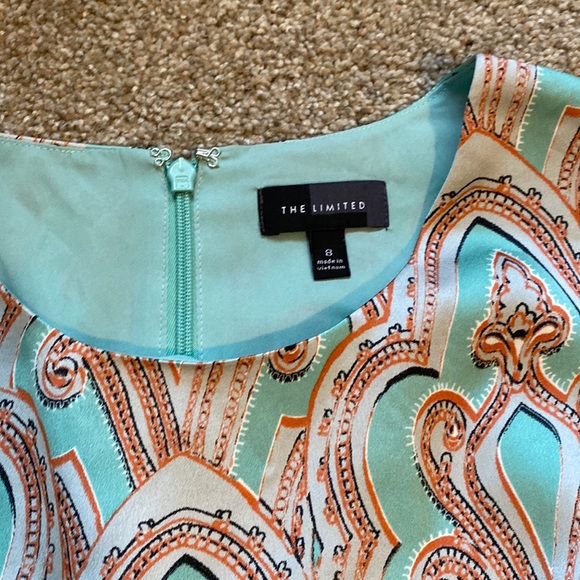 EUC Women’s Size 8 The Limited Dress in Mint and Coral, Sleeveless, Flowy - Picture 8 of 11